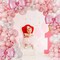 148-Pack Pink & White Balloon Garland Kit – Latex Arch for Birthday, Wedding & Party Decor